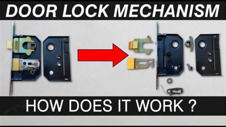 How does a door lock mechanism work?